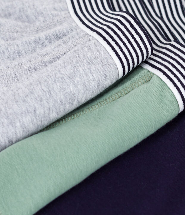 Juego de b&oacute;xeres infantiles lisos de algod&oacute;n multicolor