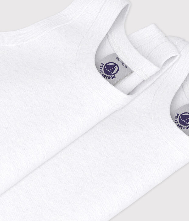 Juego de 2 bodis blancos sin mangas de beb&eacute; multicolor