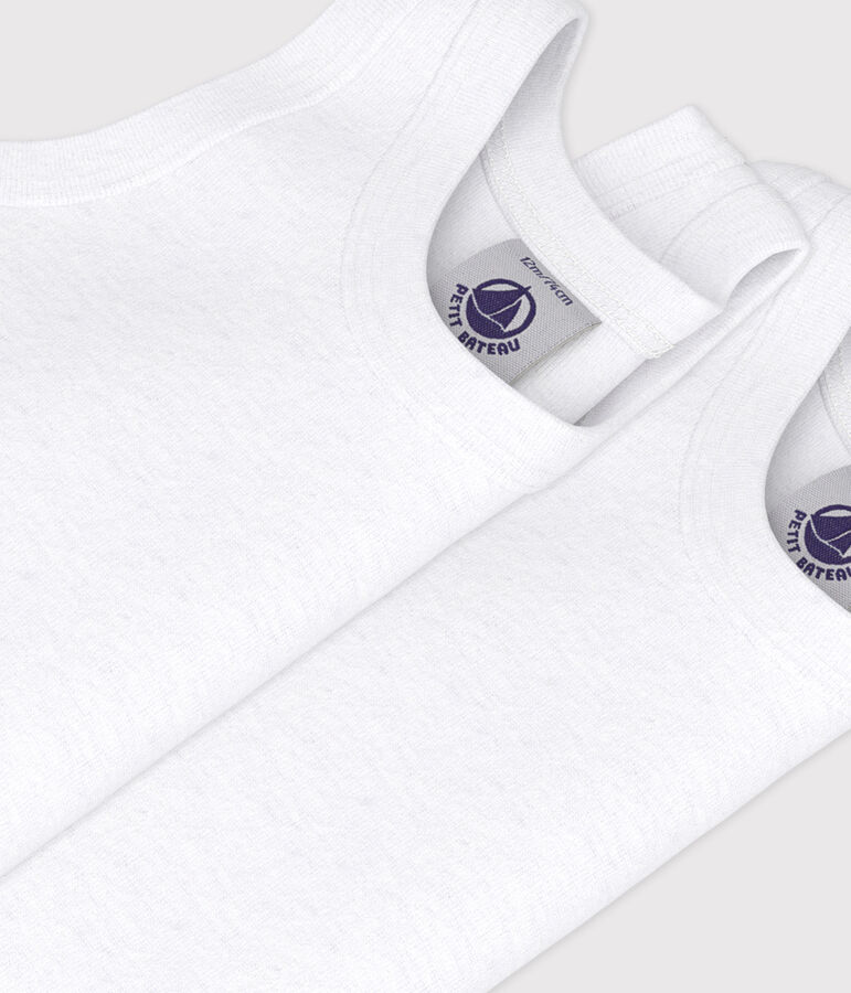 Juego de 2 bodis blancos sin mangas de beb&eacute; multicolor