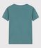 Camiseta L'ICONIQUE con cuello de pico de algodón de mujer verde BRUT