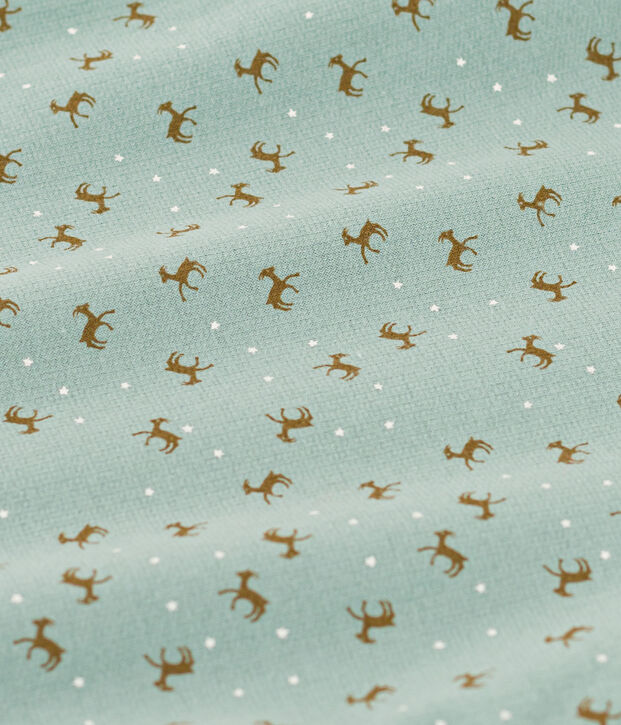 Pijama de felpa estampado para beb&eacute; verde/multicolor