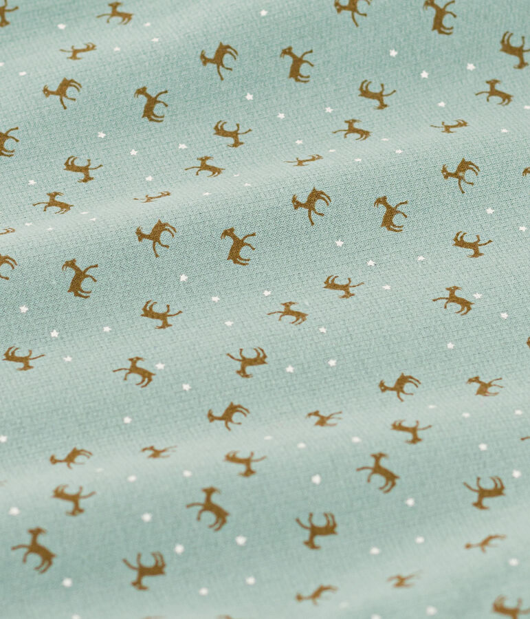 Pijama de felpa estampado para beb&eacute; verde/multicolor