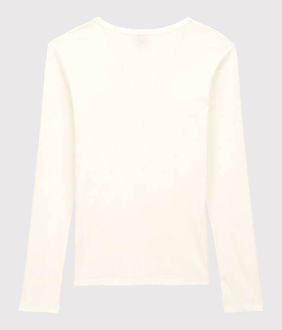 Camiseta ICONICA de punto «cocotte» de algodón para mujer blanco ECUME