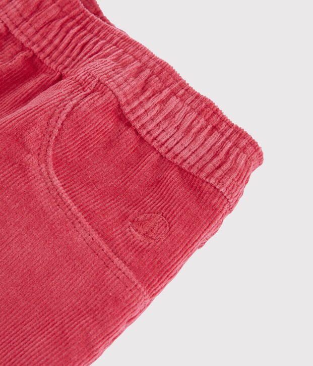Pantal&oacute;n de terciopelo para ni&ntilde;a rosa