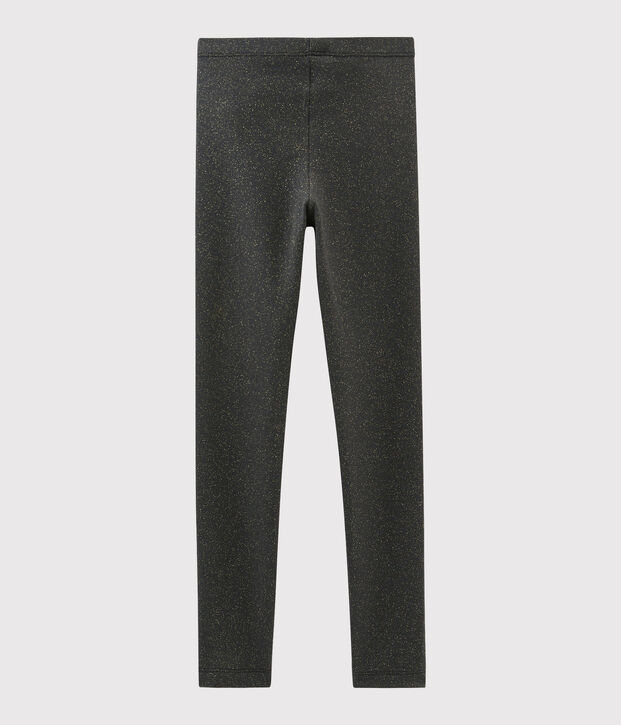 Leggings de punto para ni&ntilde;a gris/amarillo