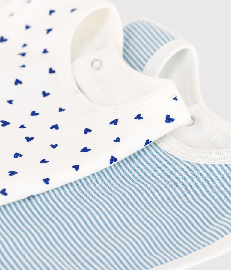 JUEGO DE 2 BABEROS DE ALGOD&Oacute;N PARA BEB&Eacute; multicolor