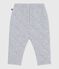 Pantalón grueso liso de algodón para bebé gris FUMEE CHINE