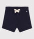 Shorts lisos de punto flameado para bebé