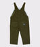 Peto de terciopelo de bebé. verde MILITARY
