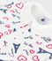 Mono corto de algodón con cuello y estampado de París para bebé blanco MARSHMALLOW/blanco MULTICO