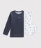 Pyjama  en coton blanco/azul/multicolor
