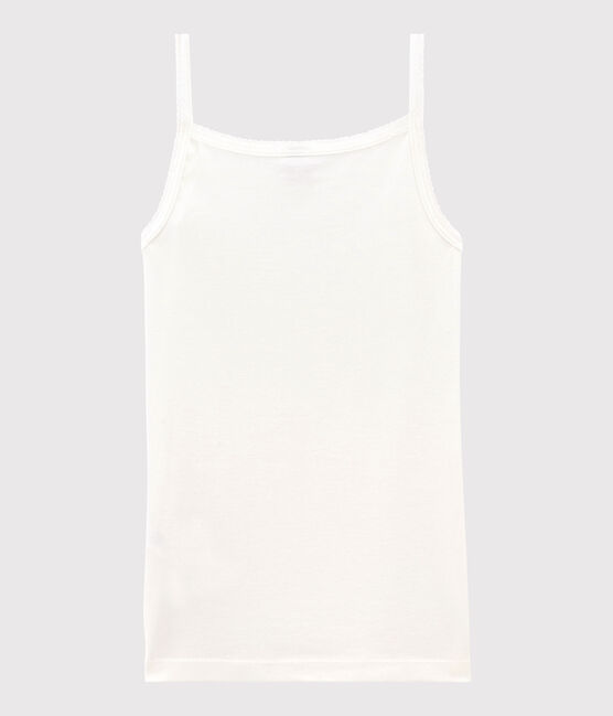 Camiseta de tirantes emblemática de algodón de mujer blanco MARSHMALLOW