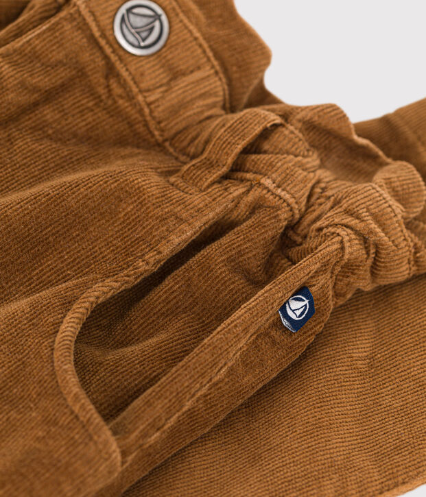 Pantal&oacute;n de terciopelo para ni&ntilde;a marron