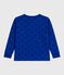 Camiseta infantil de algodón de manga larga con estampado azul OLYMPIC+SOIR