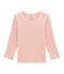 Camiseta de manga larga en lana y algodón rosa JOLI