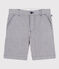Bermudas de tela de algodón a rayas para niño azul MEDIEVAL/blanco MARSHMALLOW