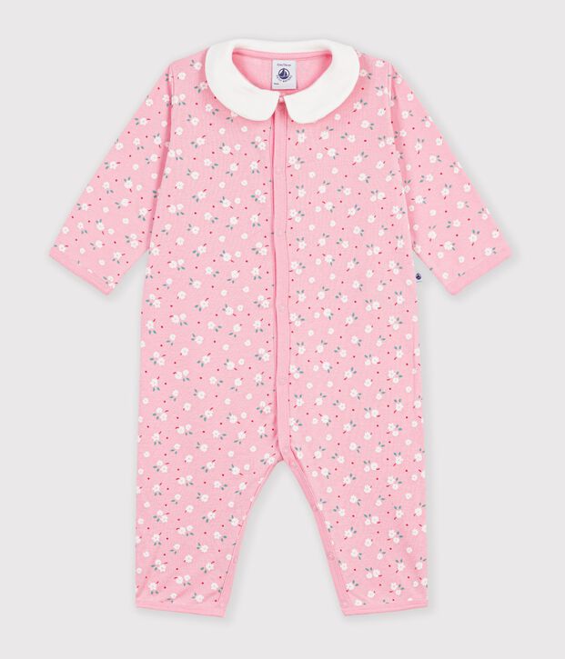 Pijama sin pies de algod&oacute;n estampado para beb&eacute; rosa/multicolor