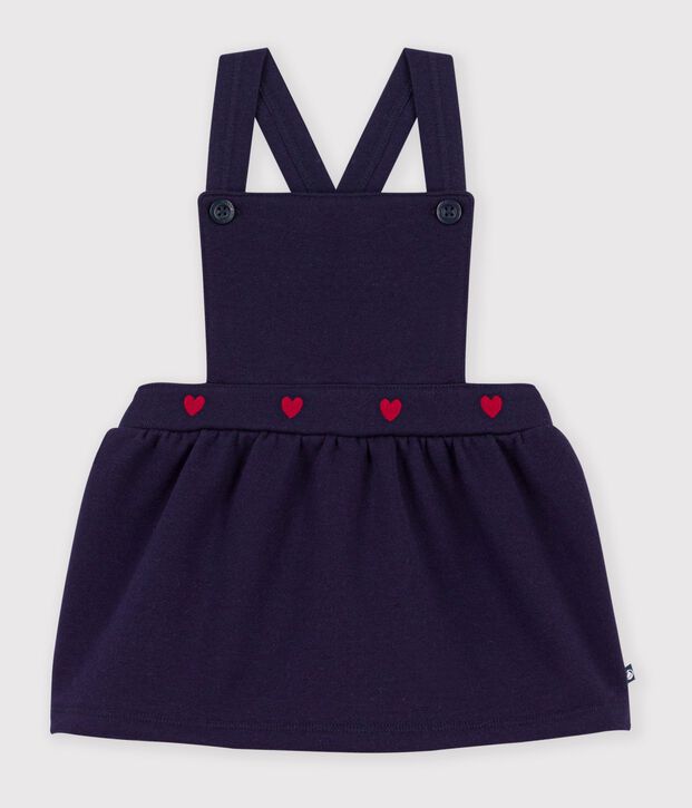 Vestido sin mangas de algod&oacute;n con bordado de corazones para beb&eacute; SOIR