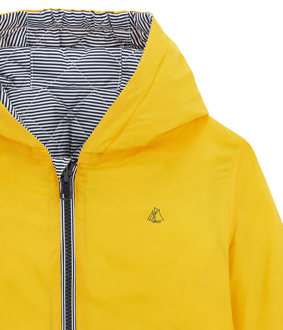 Corta viento reversible para niña amarillo JAUNE