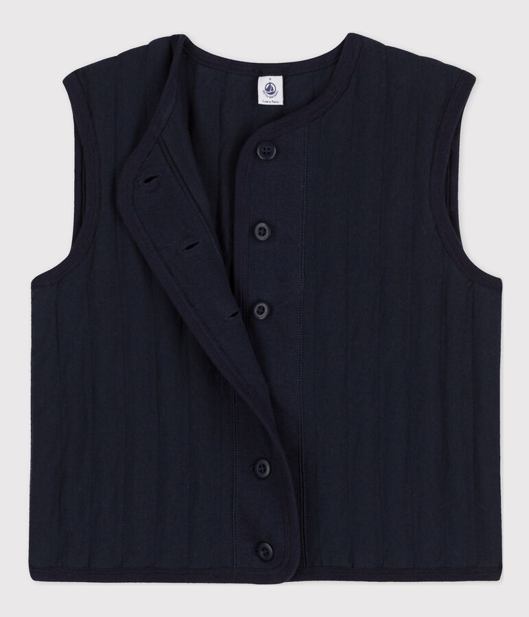 C&aacute;rdigan mullido sin mangas para mujer azul