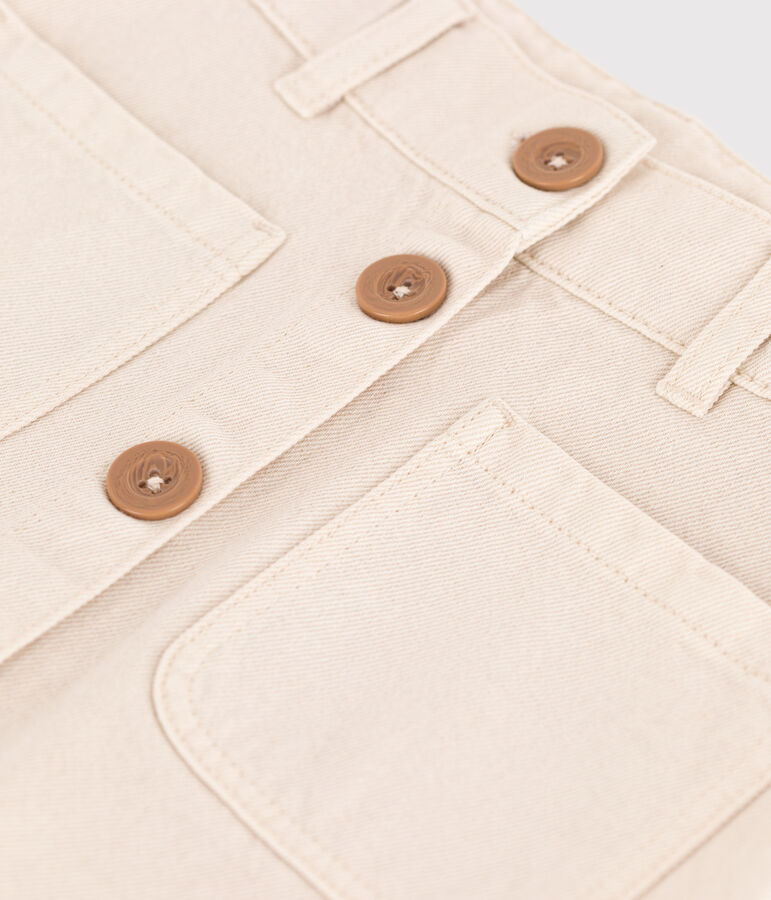 Falda vaquera para ni&ntilde;a crudo