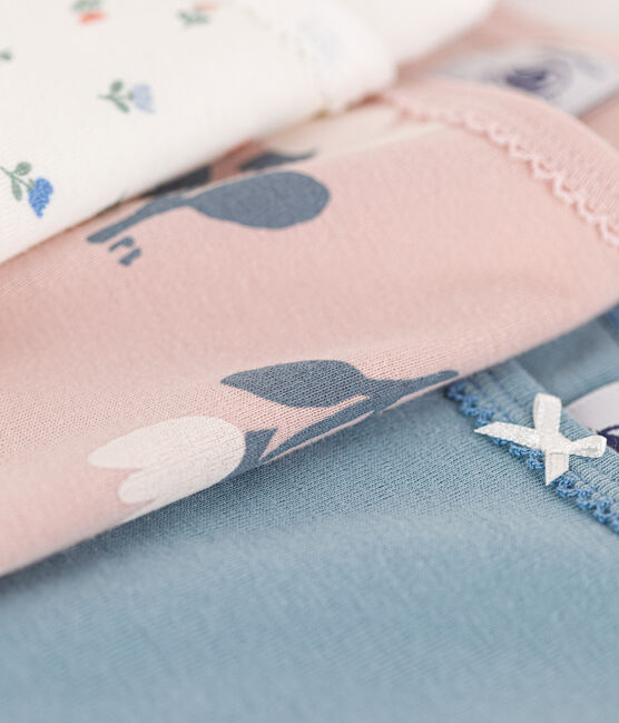 Juego de 3 camisetas de algodón de tirantes con tulipanes para niña variante 1