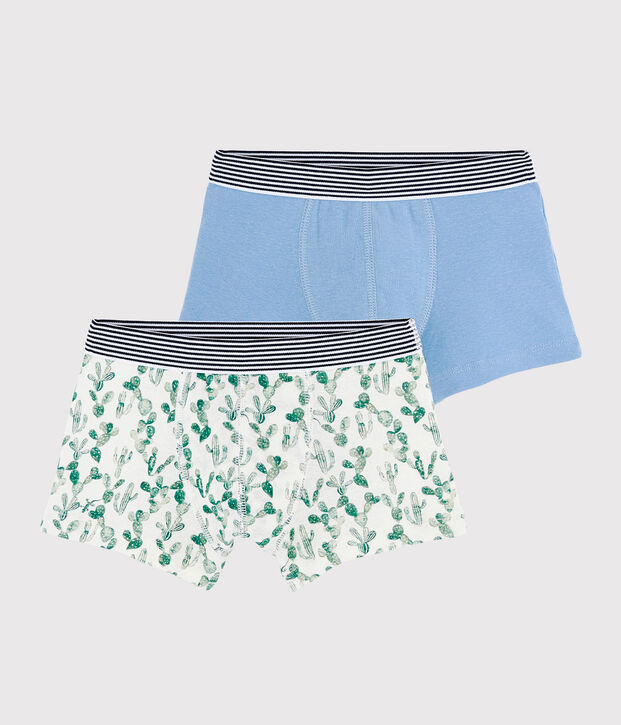 Lote de 2 b&oacute;xers con estampado de cactus de algod&oacute;n y lino de ni&ntilde;o multicolor