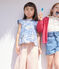 Blusa de popelina estampada para niña azul BEACH/ MULTICO