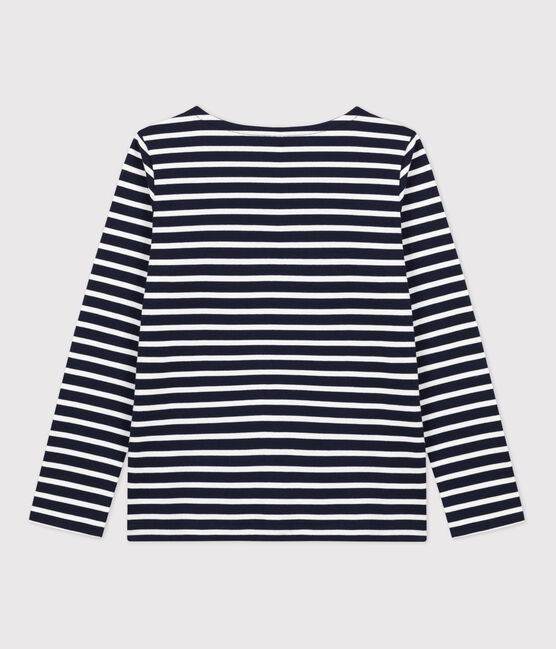 Marinera de algodón para mujer azul SMOKING/blanco MARSHMALLOW