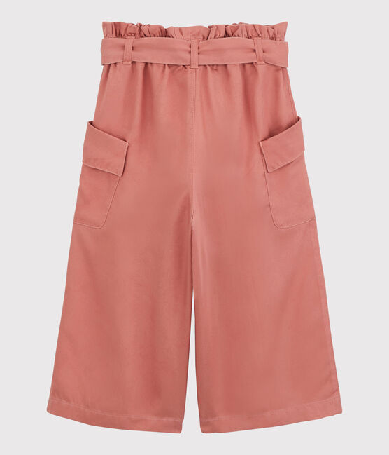 Pantalón de lyocell para niña rosa PAPAYE