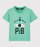 Camiseta de manga corta de punto de niño verde ALOEVERA