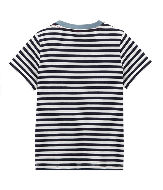 Camiseta infantil para niño azul SMOKING/blanco MARSHMALLOW