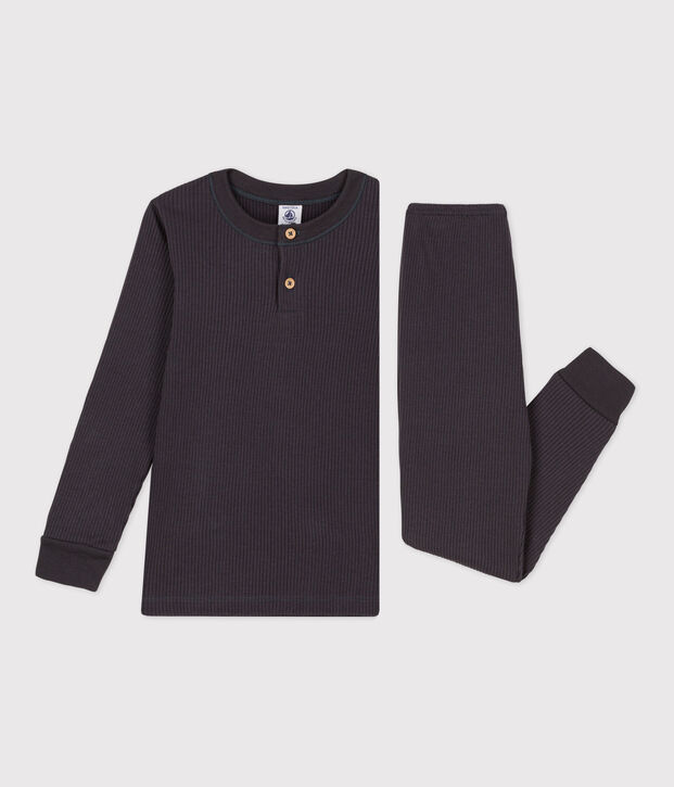 Pijama de algod&oacute;n para ni&ntilde;o/ni&ntilde;a gris