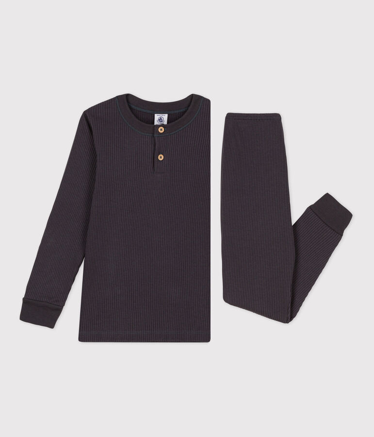 Pijama de algod&oacute;n para ni&ntilde;o/ni&ntilde;a gris