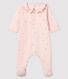 Pijama rosa con corazones de túbico para bebé niña