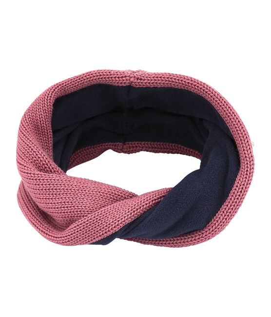 Cuello para niña en tricot forrado rosa CHEEK