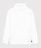 Camiseta Iconique de algodón con cuello alto para mujer blanco ECUME