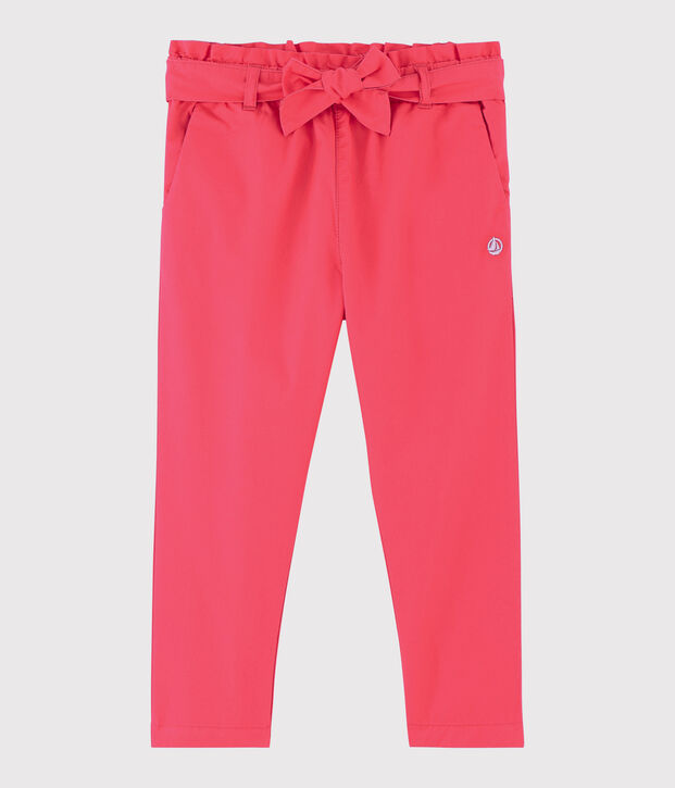 Pantal&oacute;n de sarga de ni&ntilde;a rosa