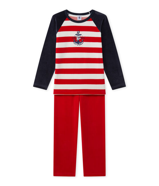 Pijama de anclas para niño azul SMOKING/rojo FROUFROU/ LAIT