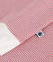 Pijama de algod&oacute;n a rayas para mujer rosa/blanco