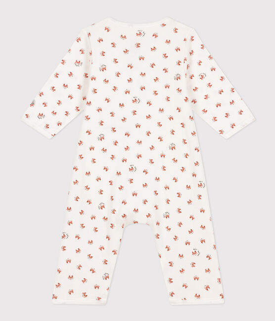 Bodyjama sin pies de algodón para bebé blanco MARSHMALLOW/blanco MULTICO