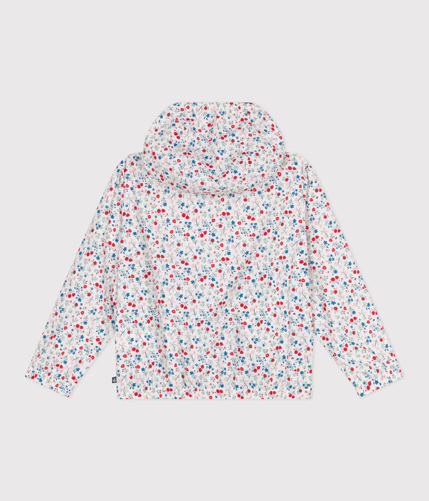 Cortavientos infantil ultraligero blanco/multicolor