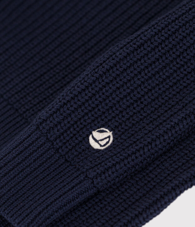 Jersey de lana y algod&oacute;n de ni&ntilde;o azul