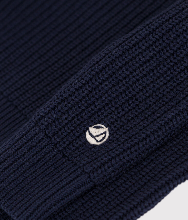 Jersey de lana y algod&oacute;n de ni&ntilde;o azul