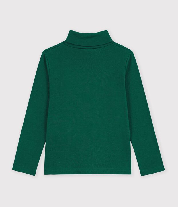 Camiseta infantil lisa de cuello alto de algod&oacute;n TREE
