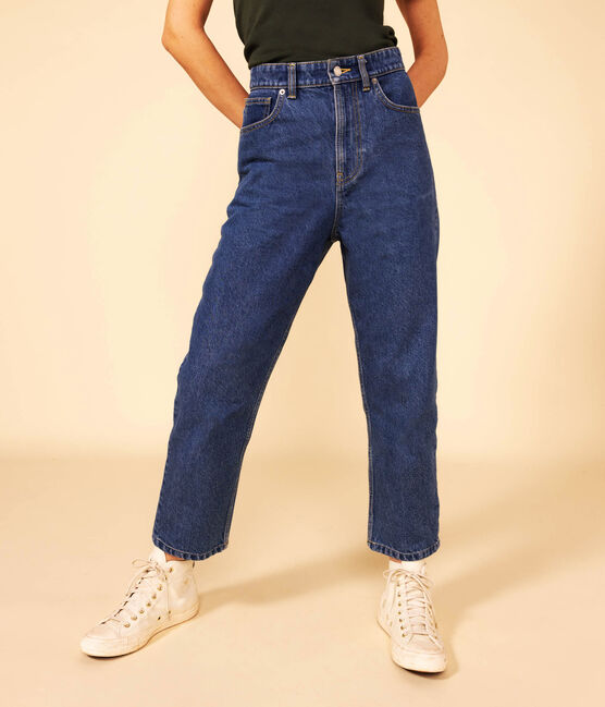Vaquero de algodón sostenible para mujer azul BLEU DELAVE