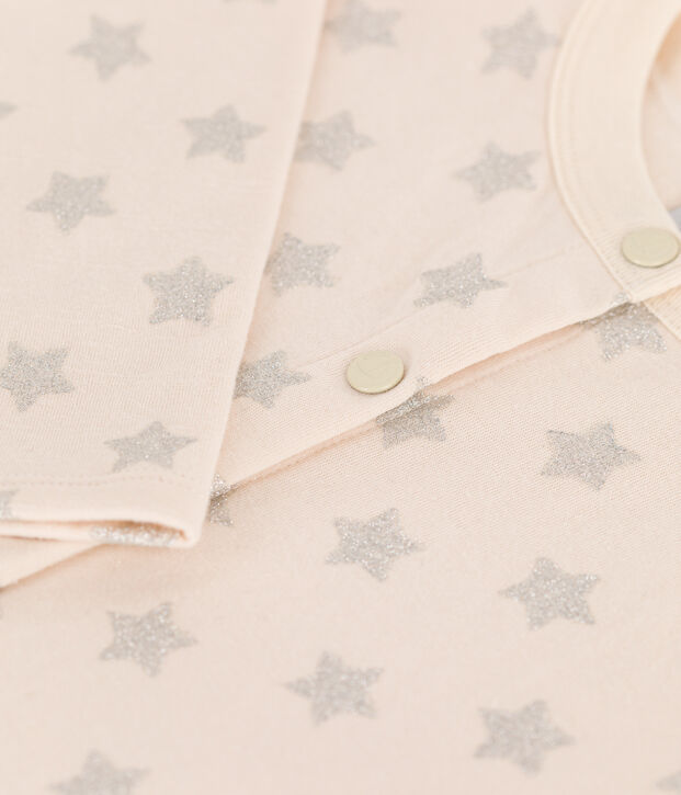 C&aacute;rdigan de t&uacute;bico estampado para ni&ntilde;a crudo/gris