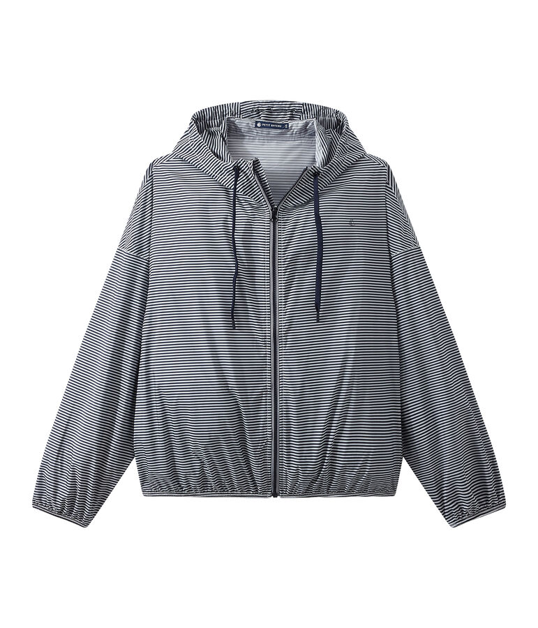 Cortavientos corto unisex azul/blanco