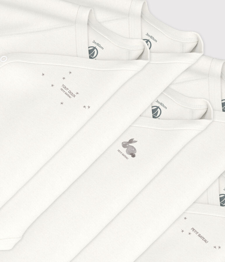 Juego de 5 bodis cruzados de manga larga de algod&oacute;n multicolor