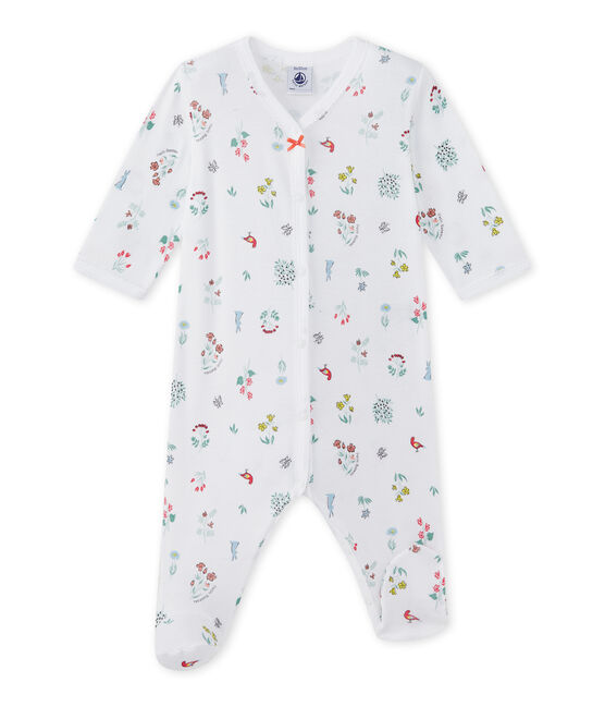 Pijama estampado para bebé niña blanco ECUME/blanco MULTICO